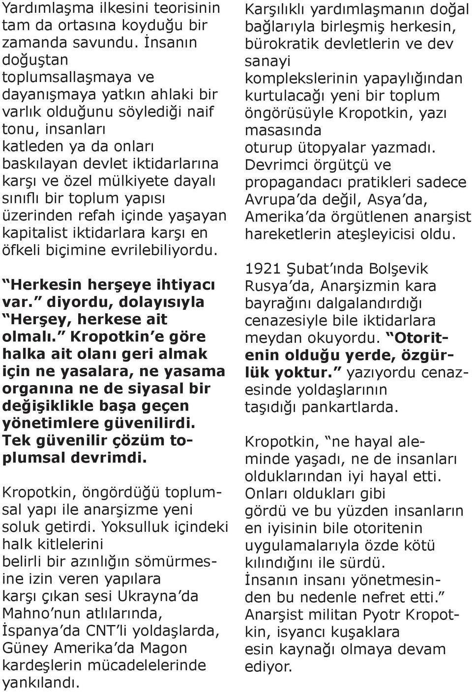 sınıflı bir toplum yapısı üzerinden refah içinde yaşayan kapitalist iktidarlara karşı en öfkeli biçimine evrilebiliyordu. Herkesin herşeye ihtiyacı var.