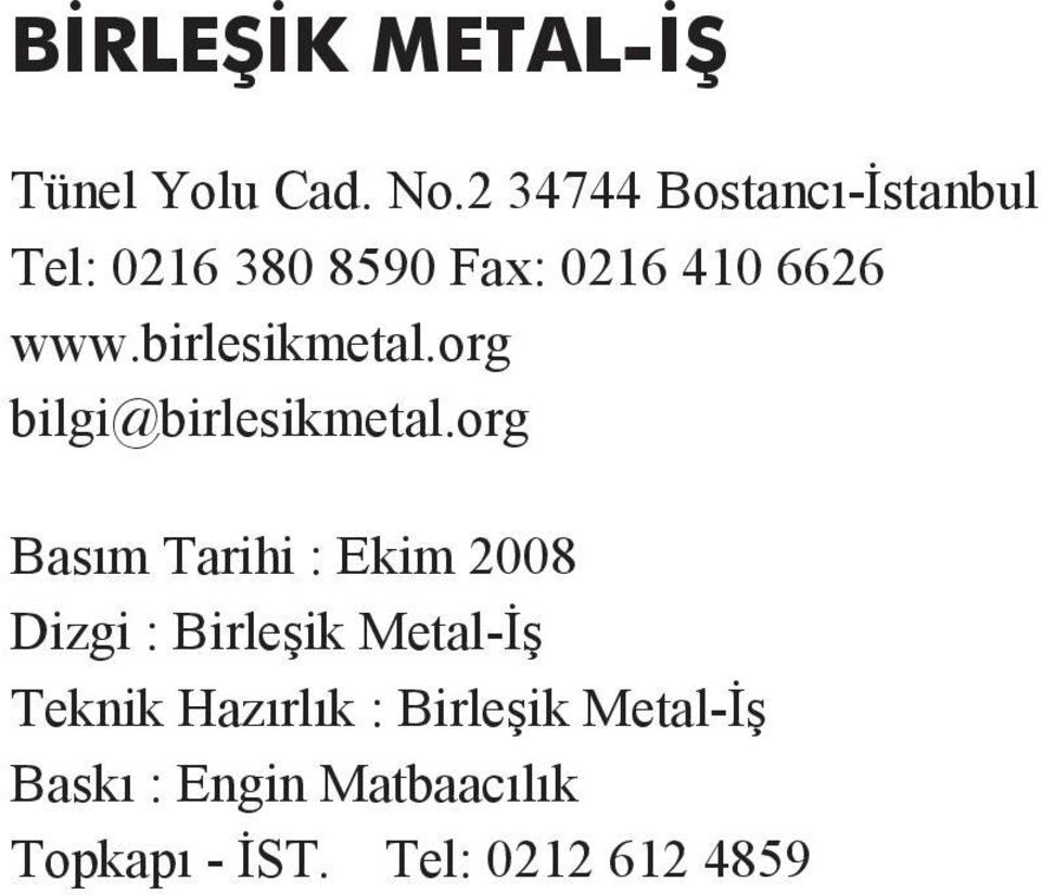 birlesikmetal.org bilgi@birlesikmetal.