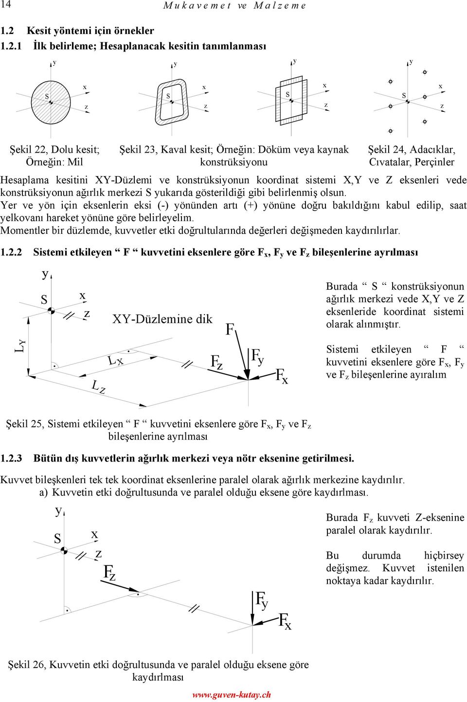 kooin sisemi X,Y ve Z eksenlei vee konsüksionun ğılık mekezi ukı göseiliği gii elilenmiş olsun.