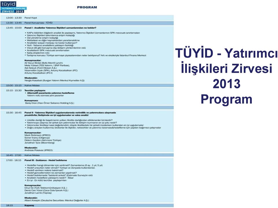 Program  İlişkileri