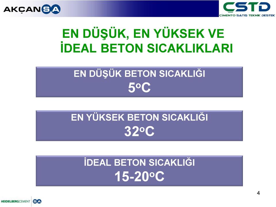 SICAKLIĞI 5 o C EN YÜKSEK BETON