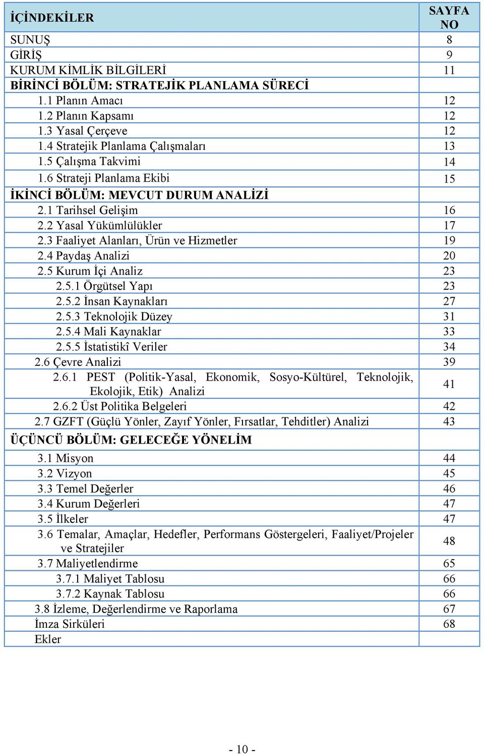 3 Faaliyet Alanları, Ürün ve Hizmetler 19 2.4 Paydaş Analizi 20 2.5 Kurum İçi Analiz 23 2.5.1 Örgütsel Yapı 23 2.5.2 İnsan Kaynakları 27 2.5.3 Teknolojik Düzey 31 2.5.4 Mali Kaynaklar 33 2.5.5 İstatistikî Veriler 34 2.