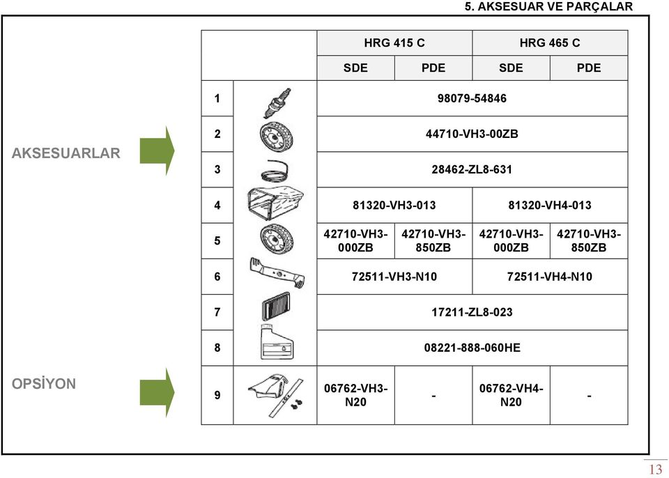 42710-VH3-000ZB 42710-VH3-850ZB 42710-VH3-000ZB 42710-VH3-850ZB 6 72511-VH3-N10