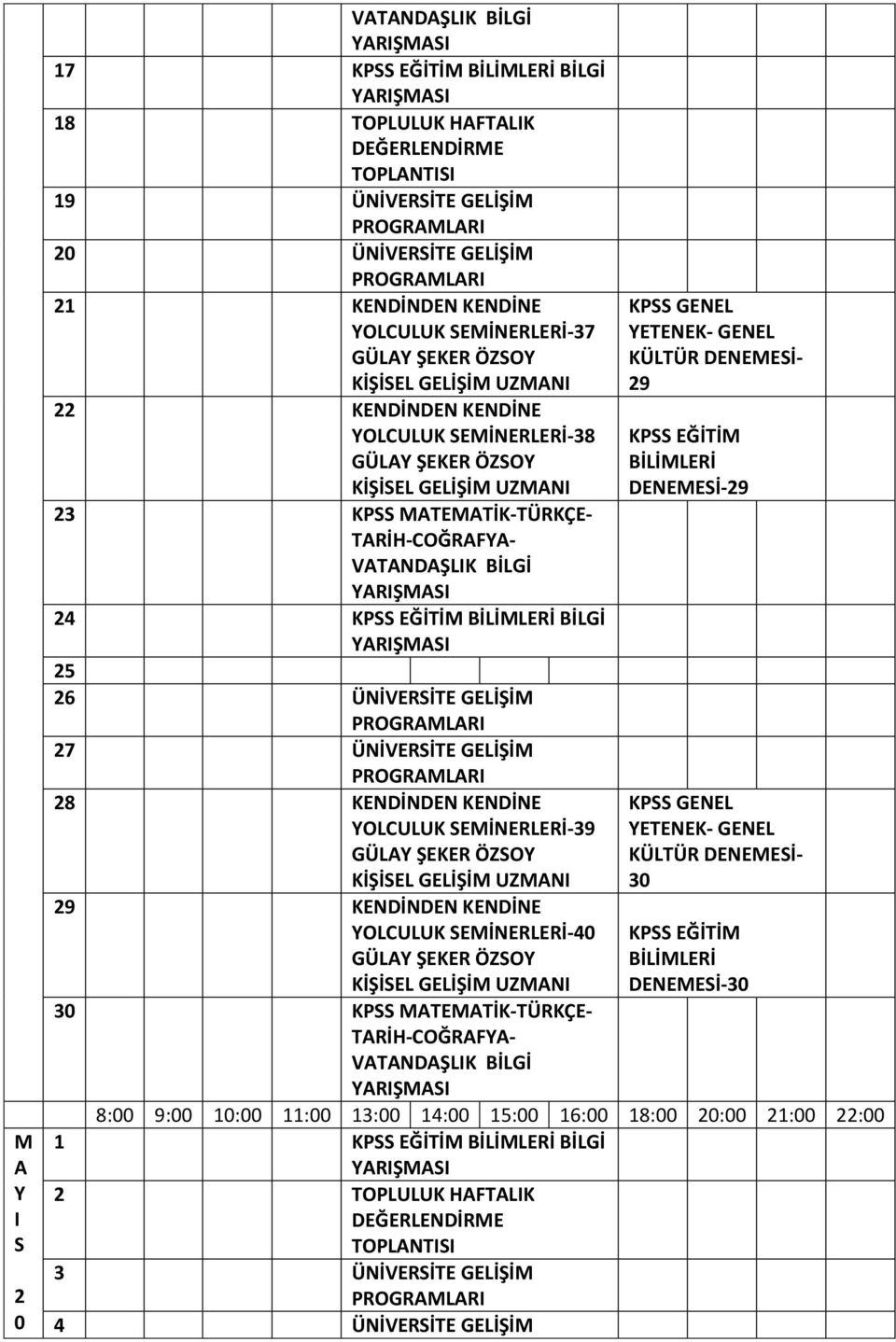 GELİŞİM 7 ÜNİVERSİTE GELİŞİM 8 KENDİNDEN KENDİNE YOLCULUK SEMİNERLERİ-39 3 9 KENDİNDEN KENDİNE YOLCULUK