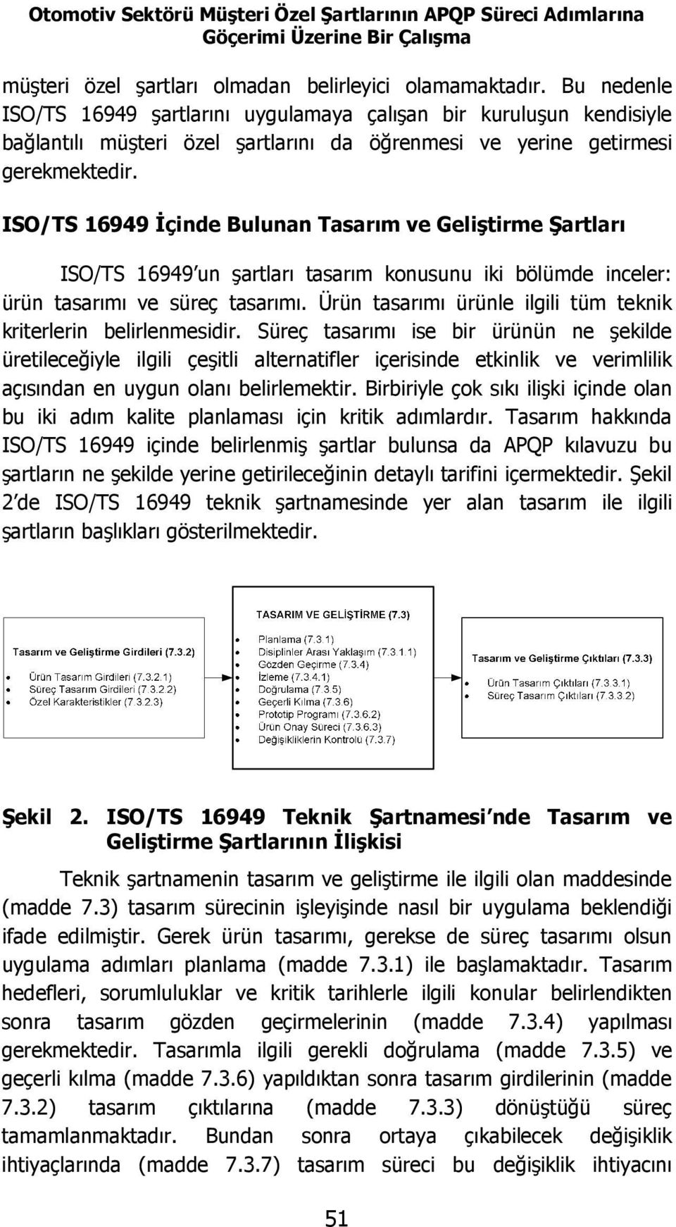 ISO/TS 16949 İçinde Bulunan Tasarım ve Geliştirme Şartları ISO/TS 16949 un şartları tasarım konusunu iki bölümde inceler: ürün tasarımı ve süreç tasarımı.