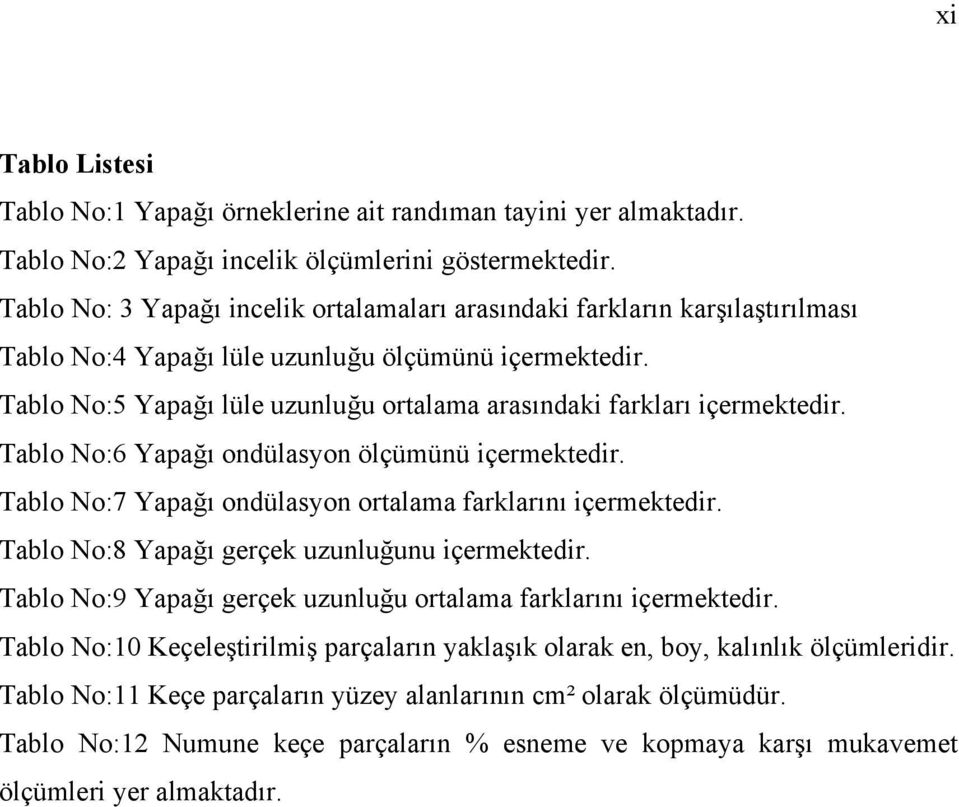 Tablo No:5 Yapağı lüle uzunluğu ortalama arasındaki farkları içermektedir. Tablo No:6 Yapağı ondülasyon ölçümünü içermektedir. Tablo No:7 Yapağı ondülasyon ortalama farklarını içermektedir.