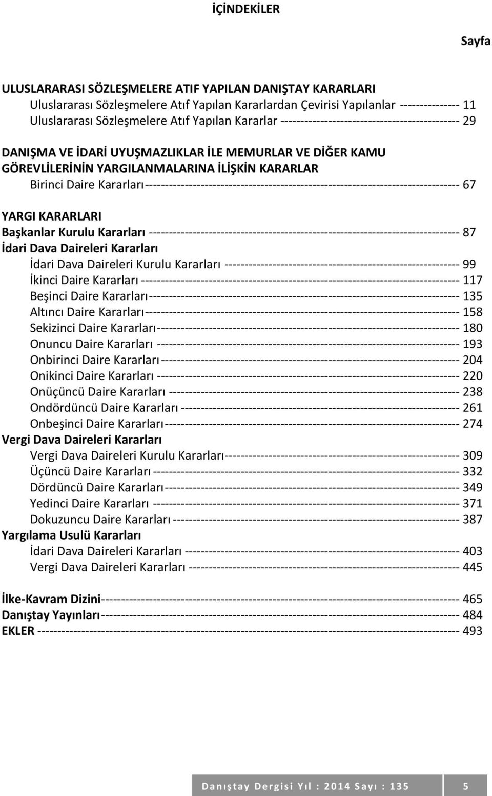 ------------------------------------------------------------------------------- 67 YARGI KARARLARI Başkanlar Kurulu Kararları