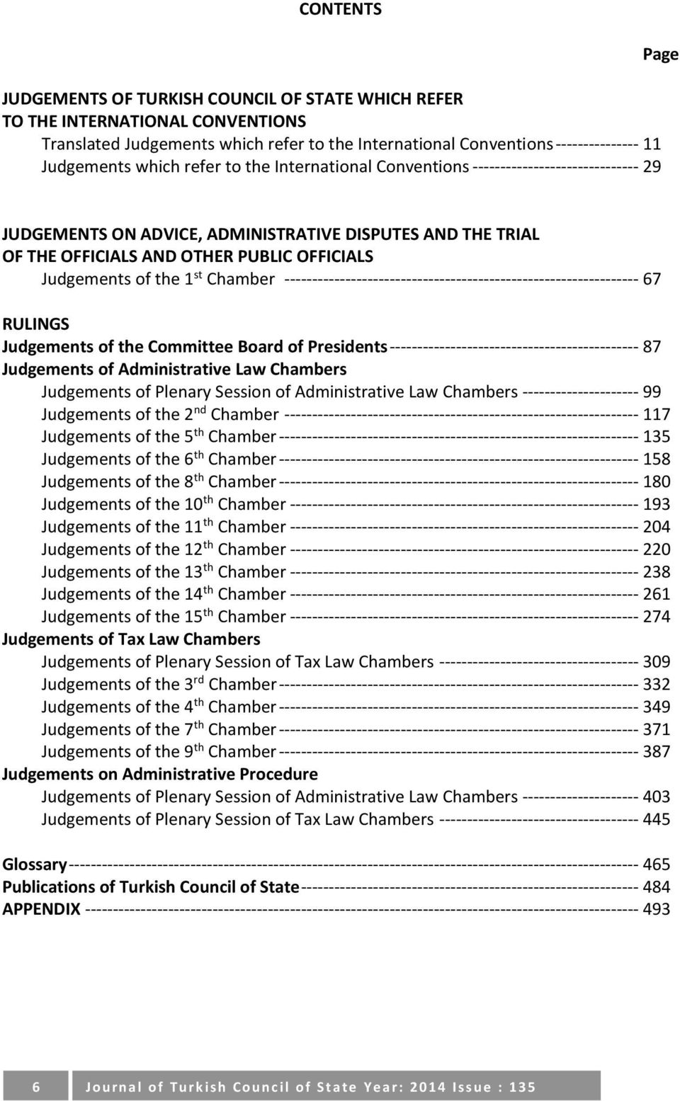 1 st Chamber ---------------------------------------------------------------- 67 RULINGS Judgements of the Committee Board of Presidents --------------------------------------------- 87 Judgements of