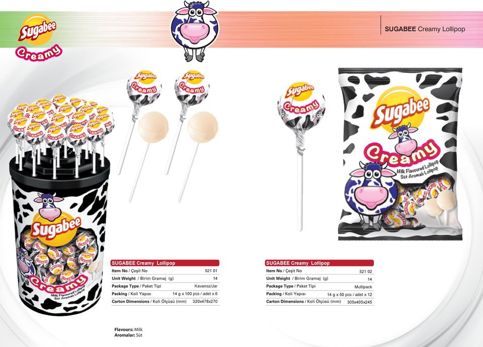 320x478x270 SUGABEE Creamy Lollipop 521 02 14 Multipack 14