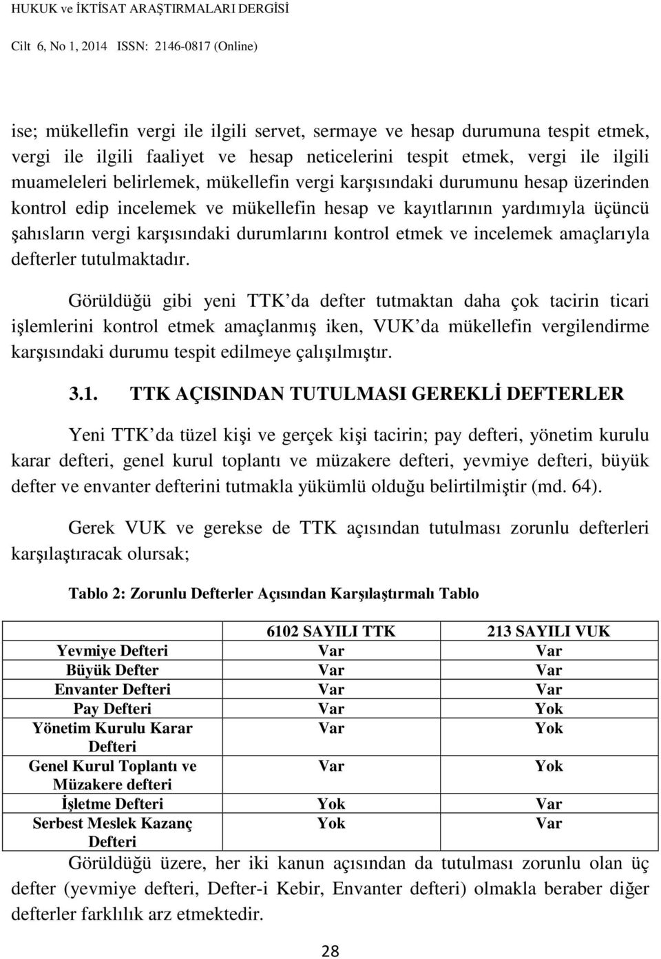 amaçlarıyla defterler tutulmaktadır.