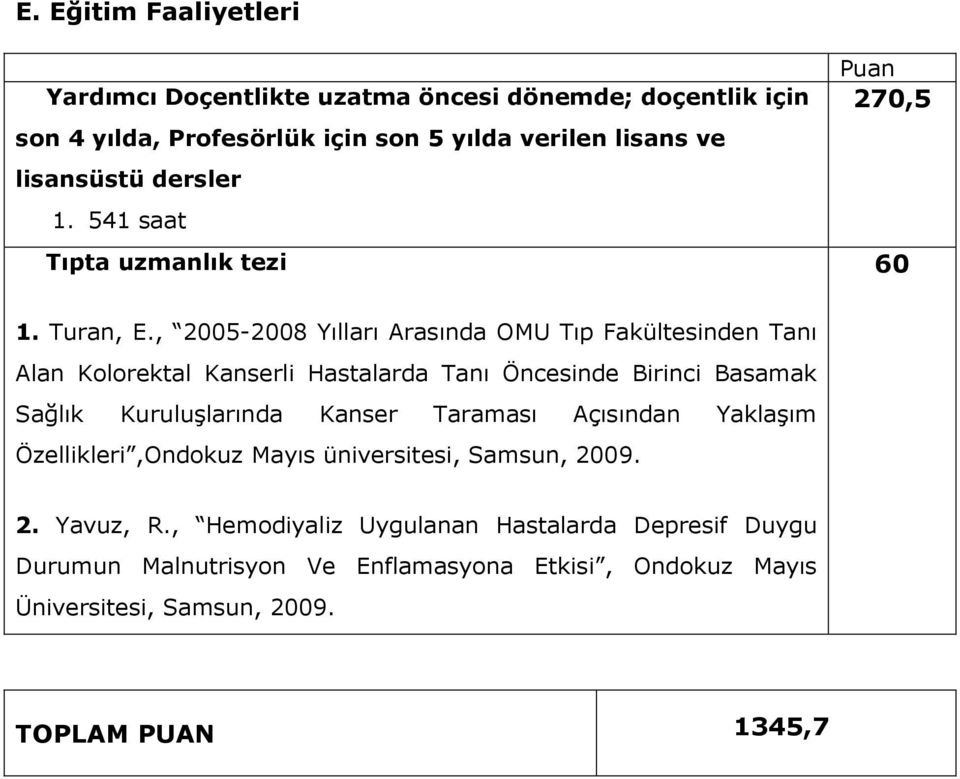 , 2005-2008 Yılları Arasında OMU Tıp Fakültesinden Tanı Alan Kolorektal Kanserli Hastalarda Tanı Öncesinde Birinci Basamak Sağlık Kuruluşlarında Kanser