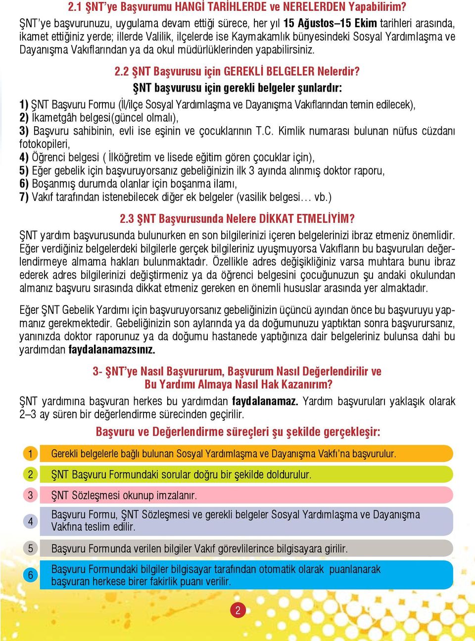 Dayanışma Vakıflarından ya da okul müdürlüklerinden yapabilirsiniz. 2.2 ŞNT Başvurusu için GEREKLİ BELGELER Nelerdir?