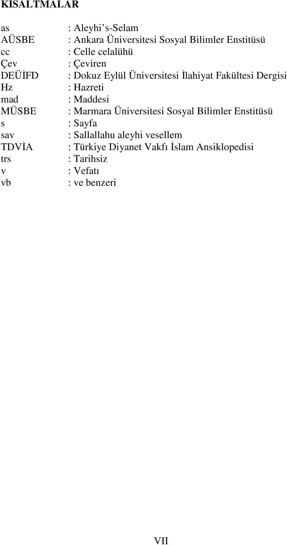 İlahiyat Fakültesi Dergisi : Hazreti : Maddesi : Marmara Üniversitesi Sosyal Bilimler Enstitüsü :