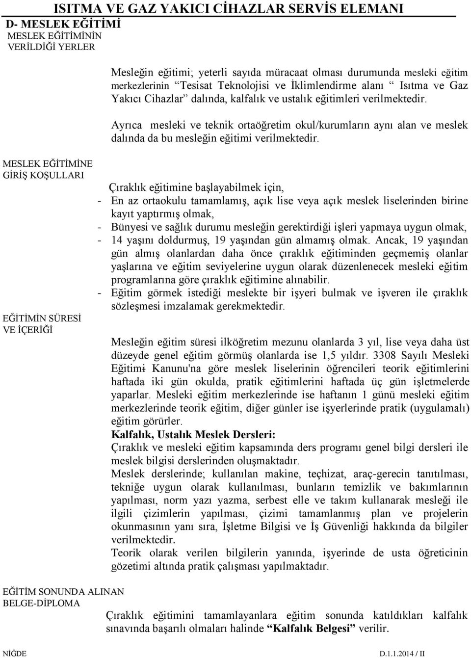 Ayrıca mesleki ve teknik ortaöğretim okul/kurumların aynı alan ve meslek dalında da bu mesleğin eğitimi verilmektedir.