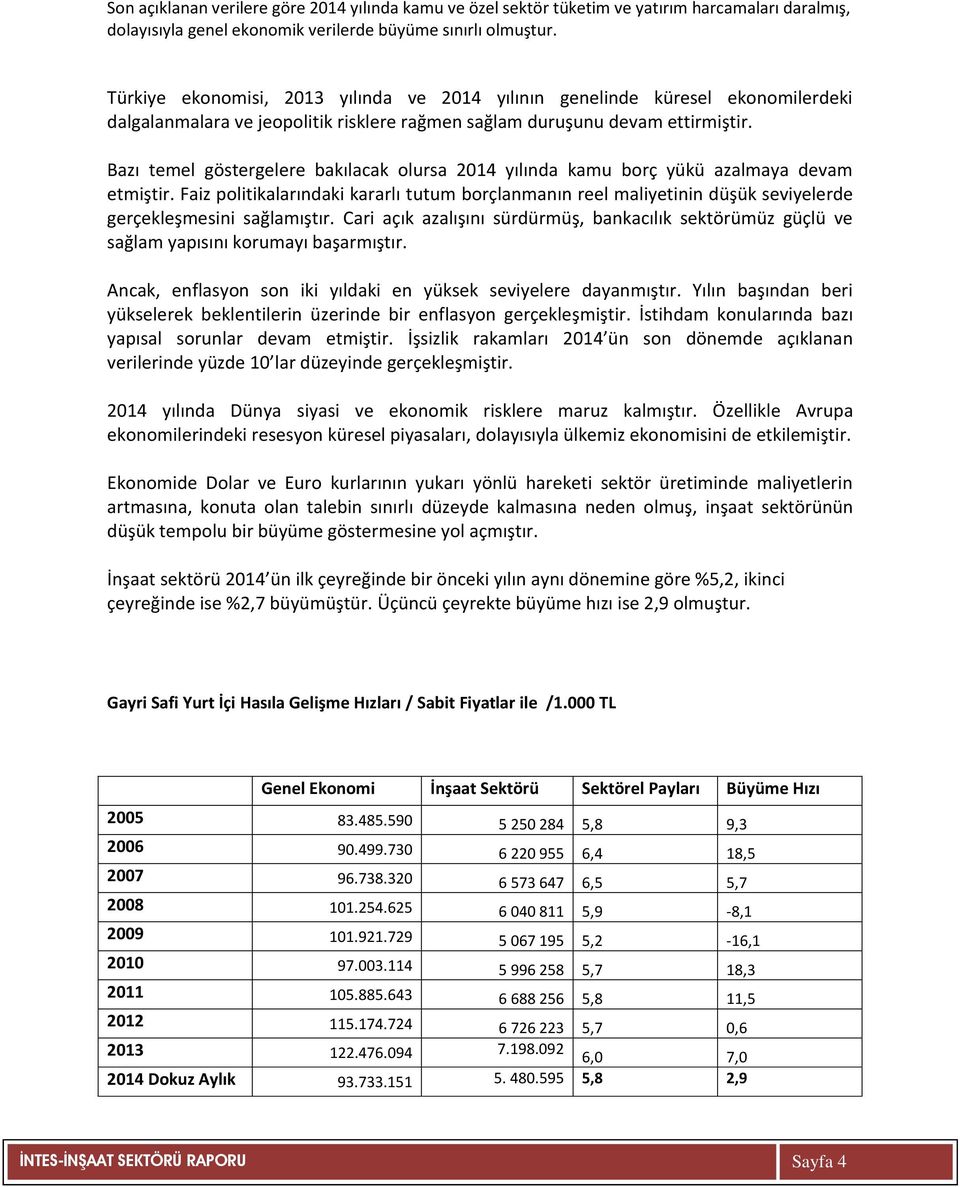 Bazı temel göstergelere bakılacak olursa 2014 yılında kamu borç yükü azalmaya devam etmiştir.