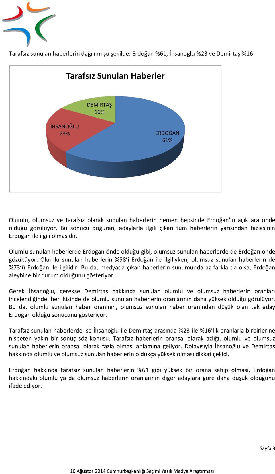 Olumlu sunulan haberlerde Erdoğan önde olduğu gibi, olumsuz sunulan haberlerde de Erdoğan önde gözüküyor.