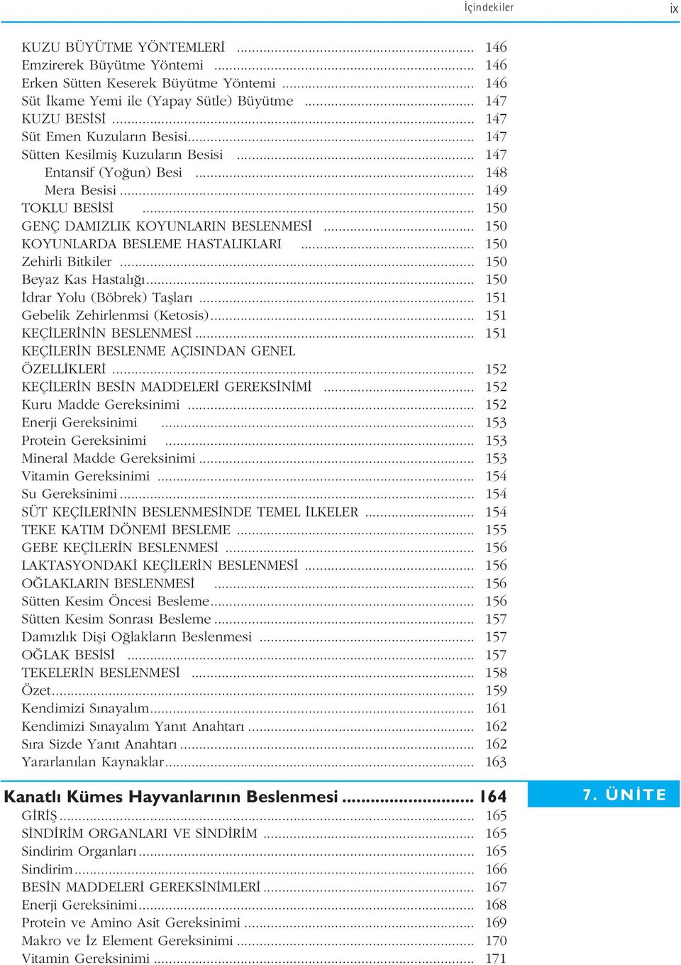 .. 150 KOYUNLARDA BESLEME HASTALIKLARI... 150 Zehirli Bitkiler... 150 Beyaz Kas Hastal... 150 drar Yolu (Böbrek) Tafllar... 151 Gebelik Zehirlenmsi (Ketosis)... 151 KEÇ LER N N BESLENMES.