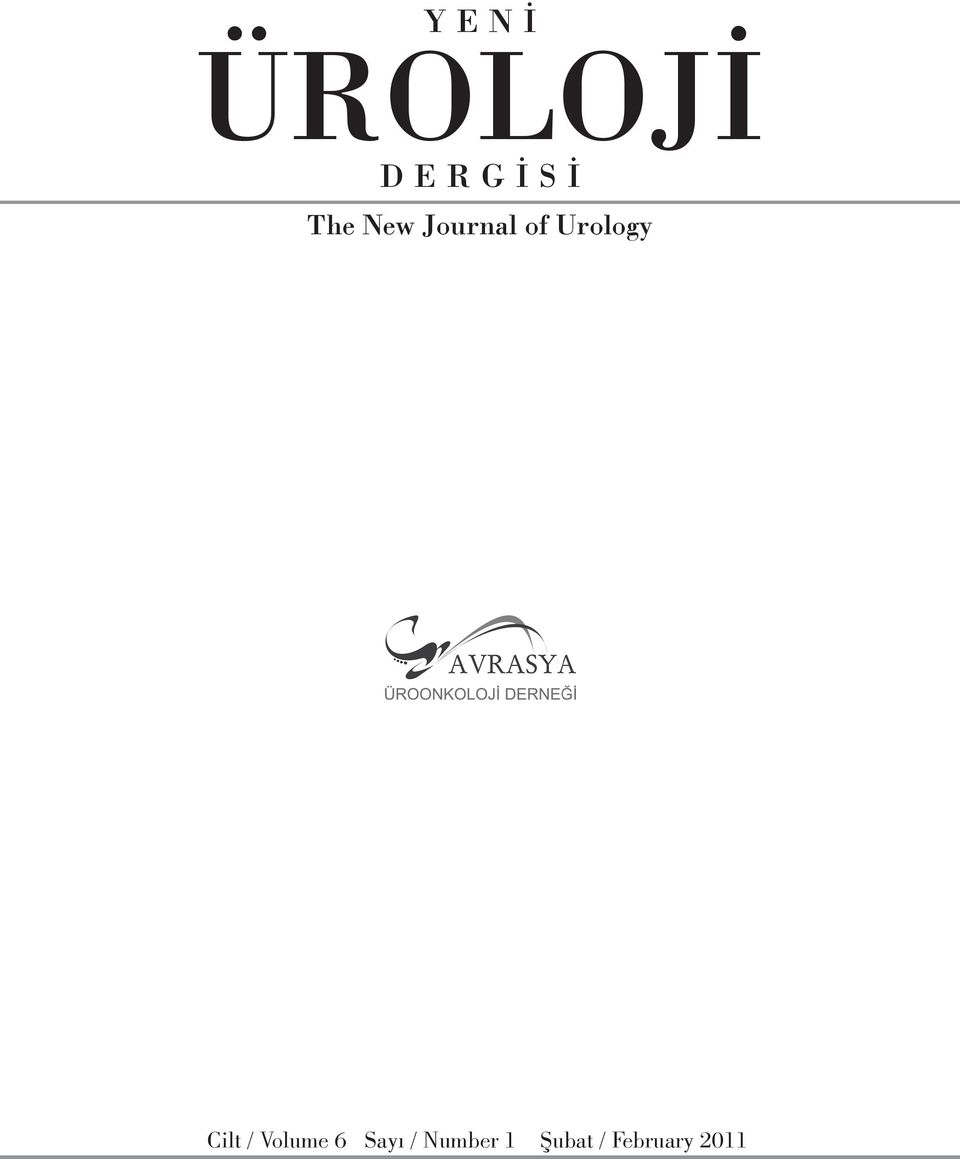 Urology Cilt / Volume 6