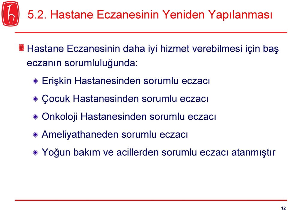 eczacı Çocuk Hastanesinden sorumlu eczacı Onkoloji Hastanesinden sorumlu eczacı