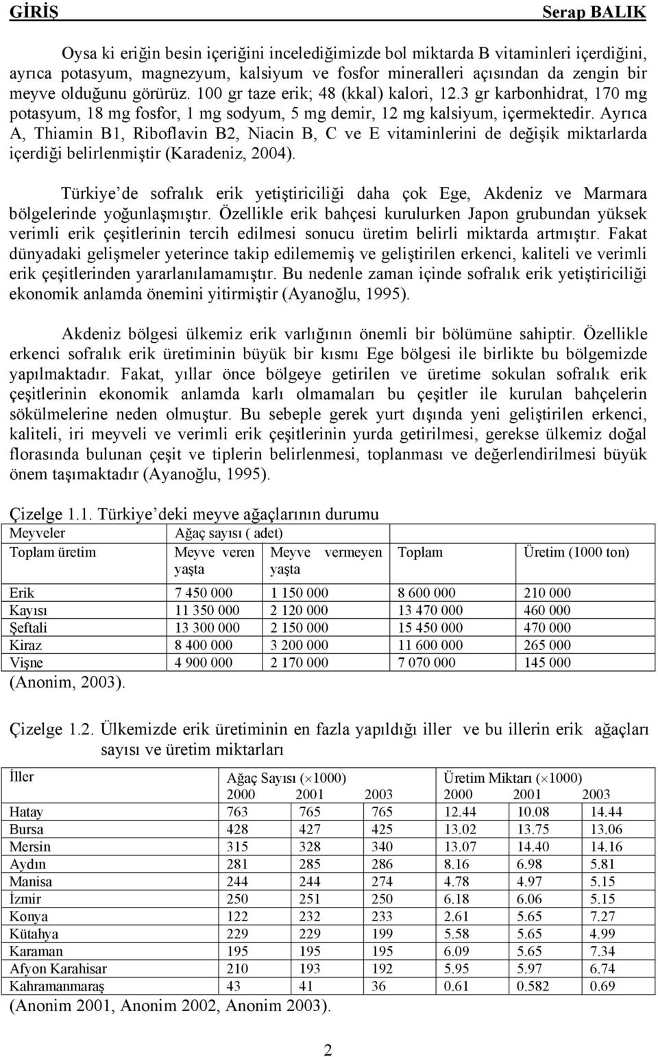 Ayrıca A, Thiamin B1, Riboflavin B2, Niacin B, C ve E vitaminlerini de değişik miktarlarda içerdiği belirlenmiştir (Karadeniz, 2004).