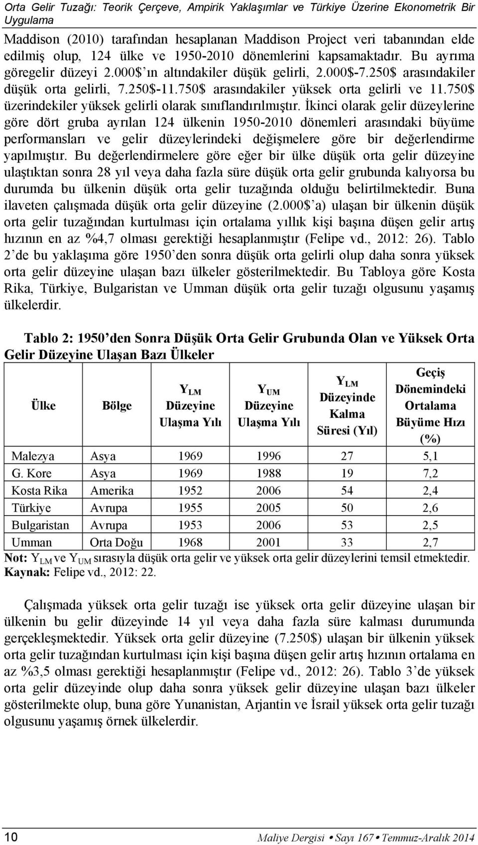 750$ aras ndakiler yüksek orta gelirli ve 11.750$ üzerindekiler yüksek gelirli olarak s n fland r lm t r.