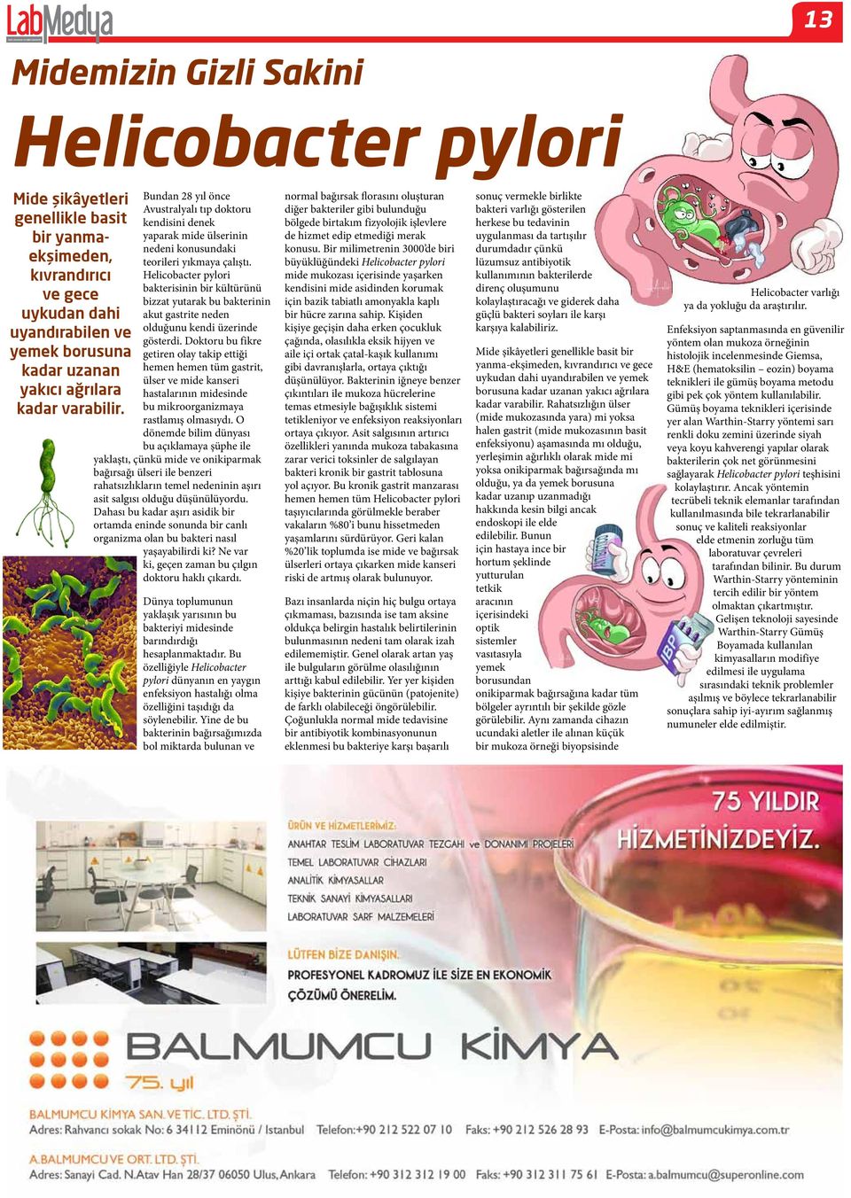 Helicobacter pylori bakterisinin bir kültürünü bizzat yutarak bu bakterinin akut gastrite neden olduğunu kendi üzerinde gösterdi.