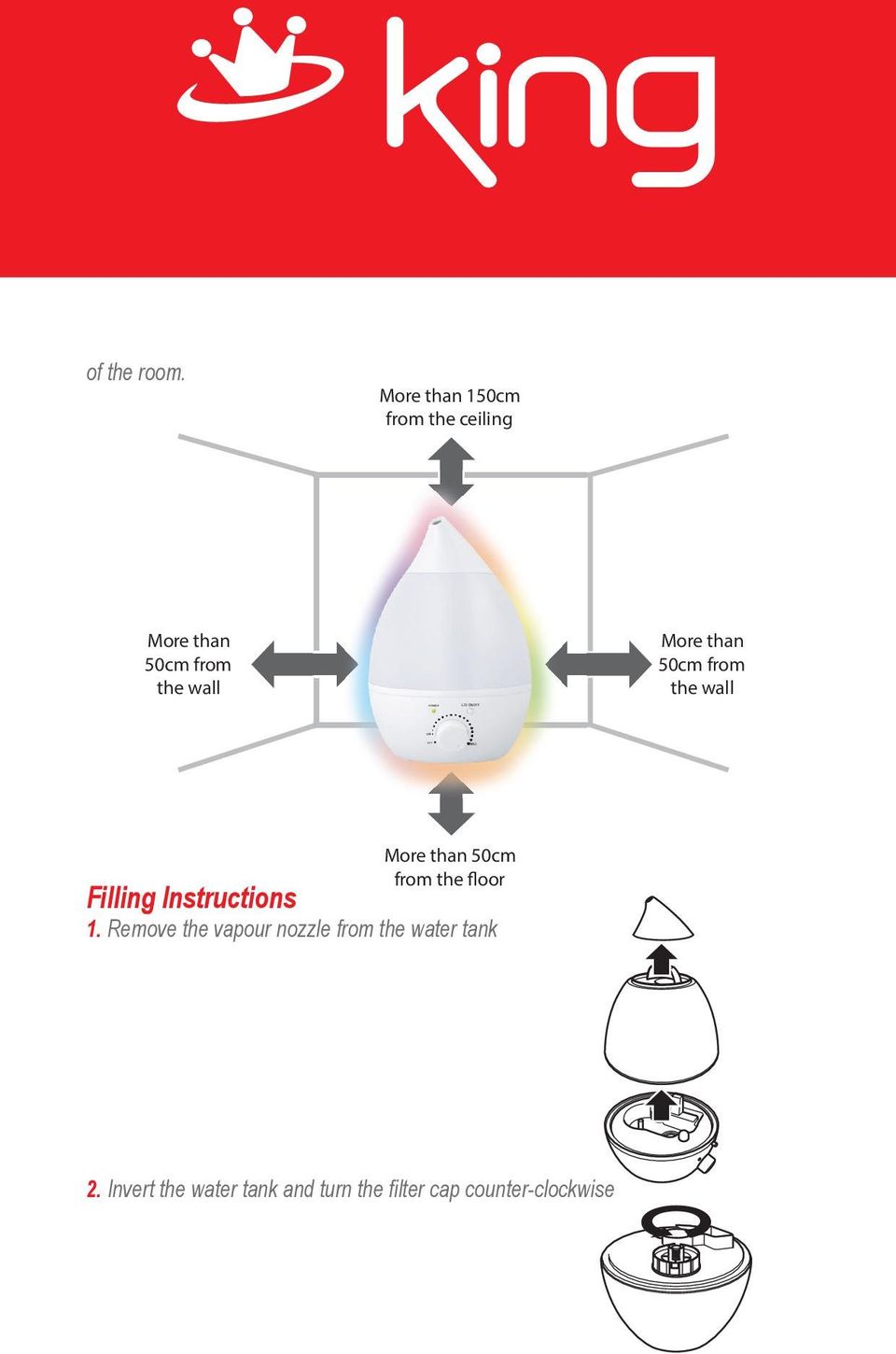 floor Filling Instructions 1 Remove the vapour nozzle from the