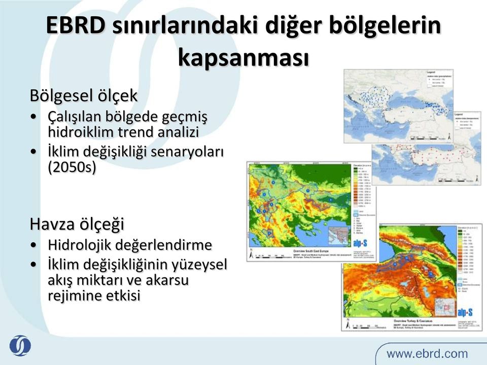 senaryoları (2050s) kapsanması Havza ölçeği Hidrolojik