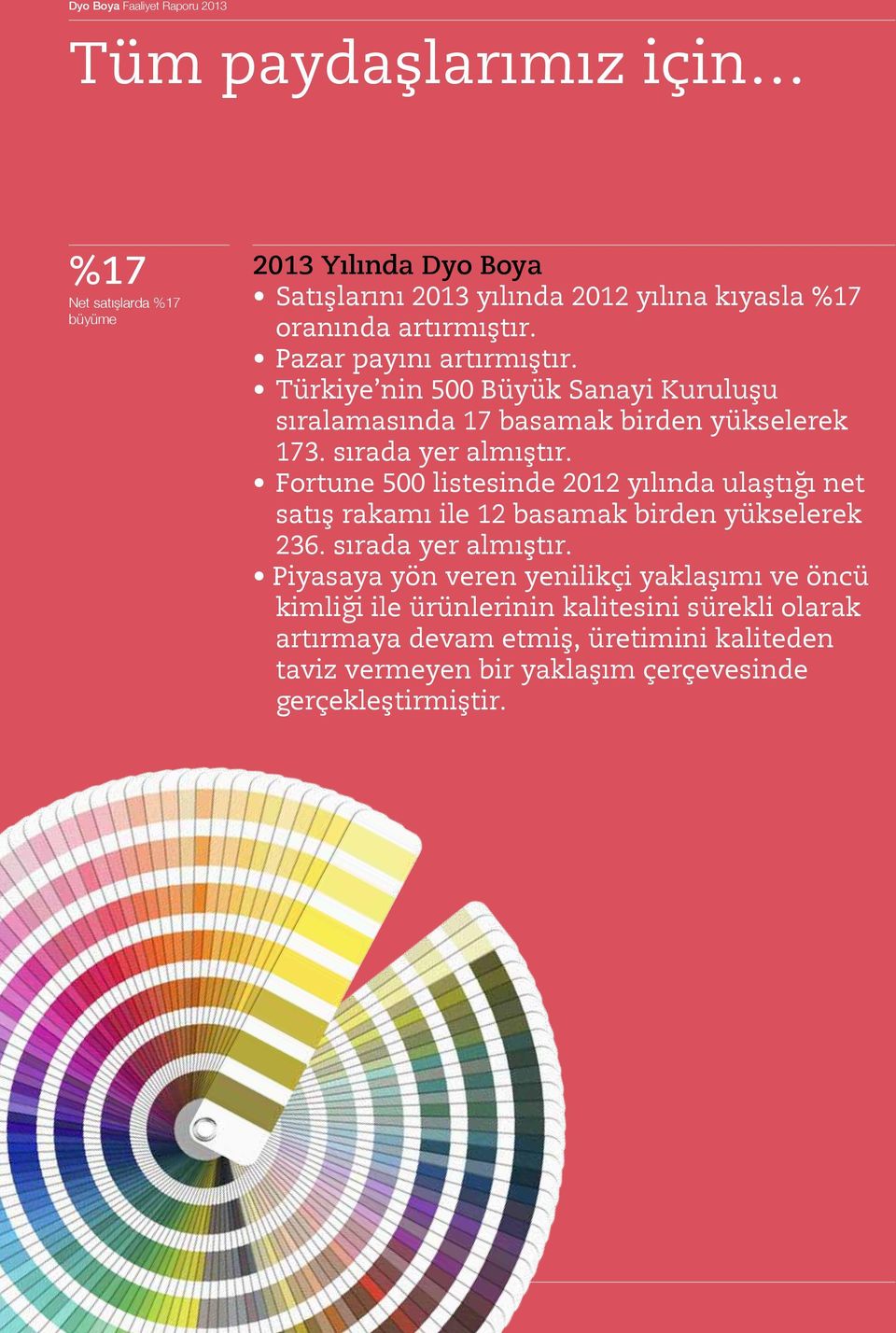 Fortune 500 listesinde 2012 yılında ulaştığı net satış rakamı ile 12 basamak birden yükselerek 236. sırada yer almıştır.