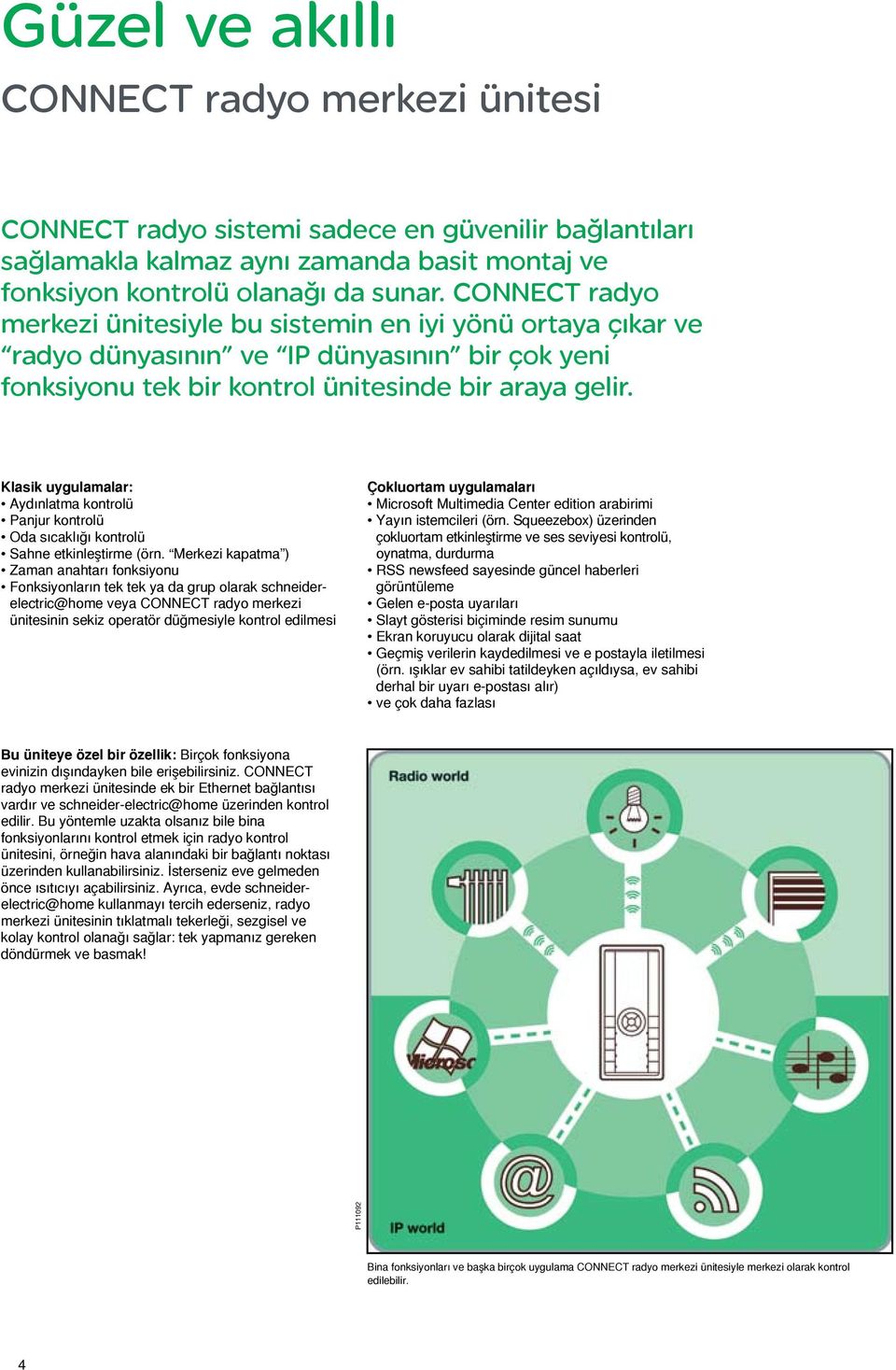 Klasik uygulamalar: Aydınlatma kontrolü Panjur kontrolü Oda sıcaklığı kontrolü Sahne etkinleştirme (örn.