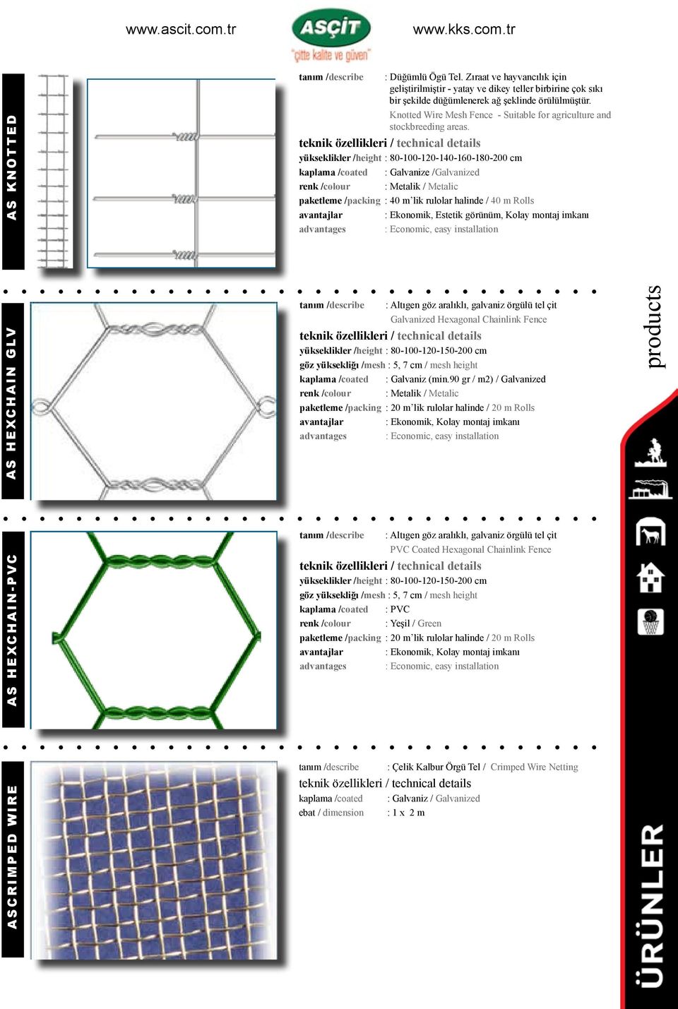 Knotted Wire Mesh Fence - Suitable for agriculture and stockbreeding areas.