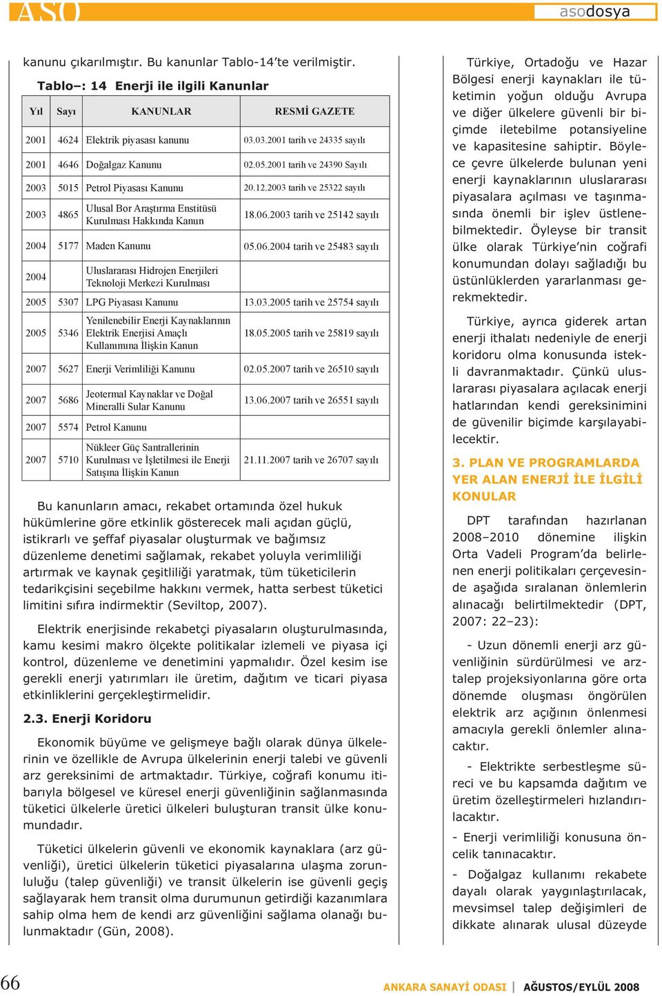 2003 tarih ve 25322 sayılı 2003 4865 Ulusal Bor Araştırma Enstitüsü Kurulması Hakkında Kanun Bu kanunların amacı, rekabet ortamında özel hukuk hükümlerine göre etkinlik gösterecek mali açıdan güçlü,