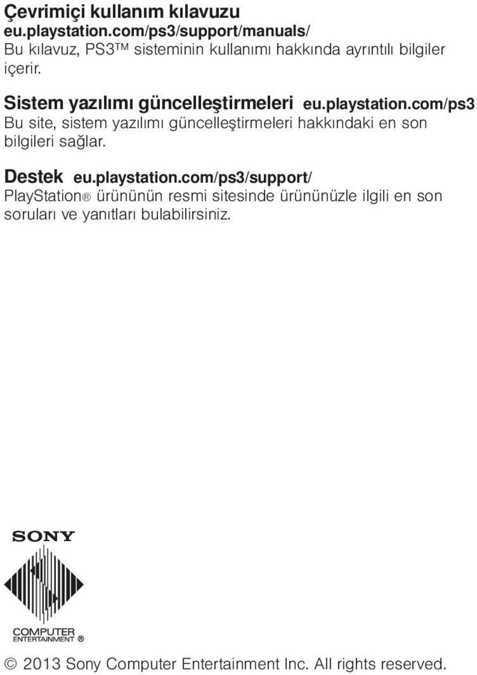 Sistem yazılımı güncelleştirmeleri eu.playstation.