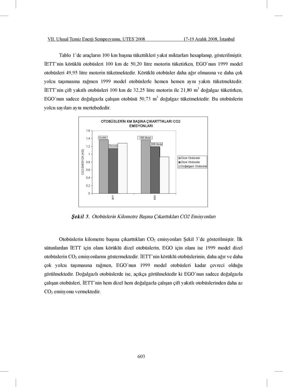 Körüklü otobüsler daha a ır olmasına ve daha çok yolcu ta ımasına ra men 1999 model otobüslerle hemen hemen aynı yakıtı tüketmektedir.