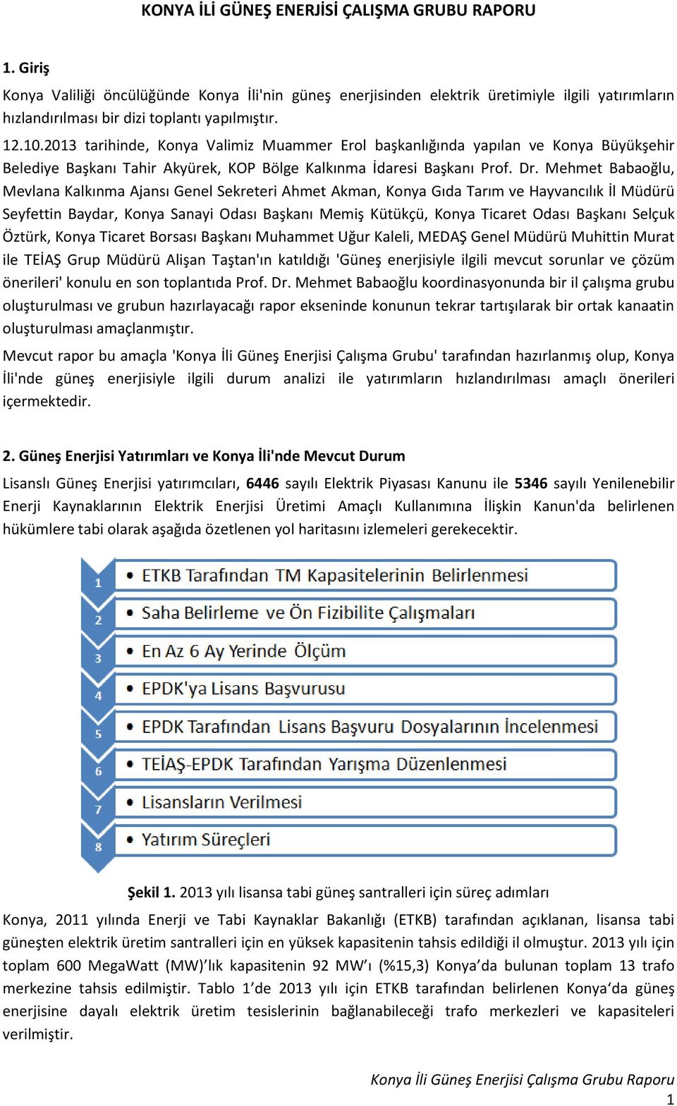 2013 tarihinde, Konya Valimiz Muammer Erol başkanlığında yapılan ve Konya Büyükşehir Belediye Başkanı Tahir Akyürek, KOP Bölge Kalkınma İdaresi Başkanı Prof. Dr.