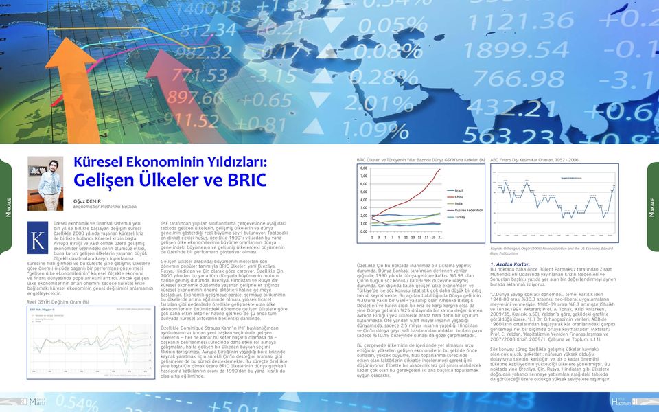 MAKALE Küresel Ekonominin Yıldızları: Gelişen Ülkeler ve BRIC Küresel Ekonominin Yıldızları: Gelişen Ülkeler ve BRIC Küresel ekonomik ve finans sistemin Oğuz yeni bin DEMİR yıl ile birlikte başlayan