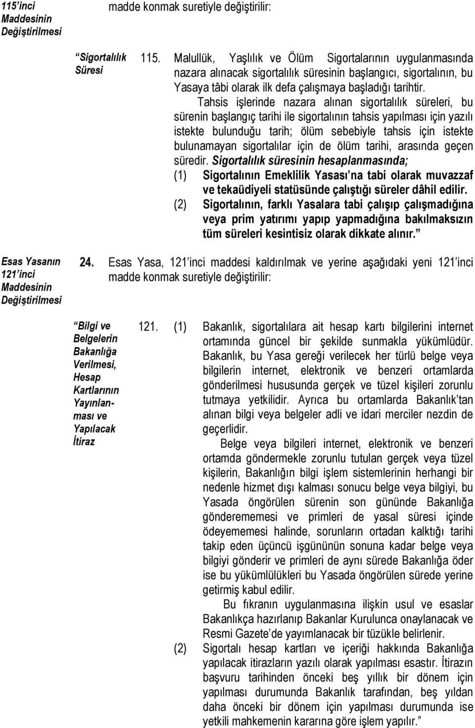 Tahsis işlerinde nazara alınan sigortalılık süreleri, bu sürenin başlangıç tarihi ile sigortalının tahsis yapılması için yazılı istekte bulunduğu tarih; ölüm sebebiyle tahsis için istekte bulunamayan