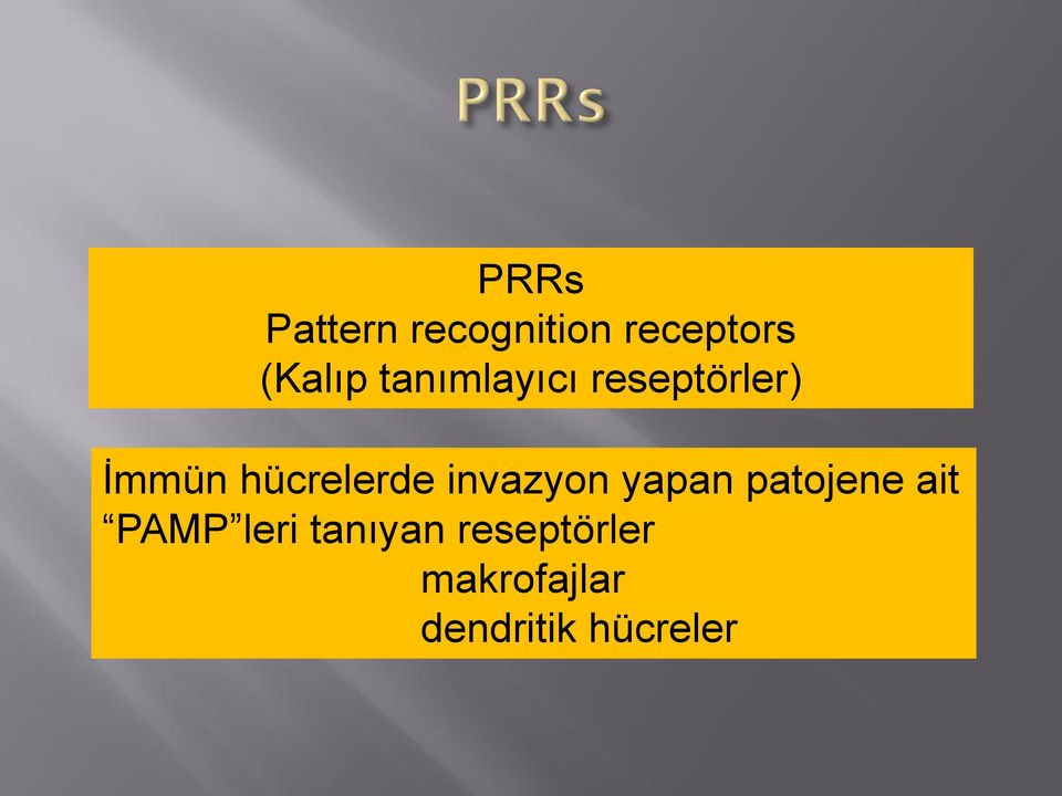 invazyon yapan patojene ait PAMP leri