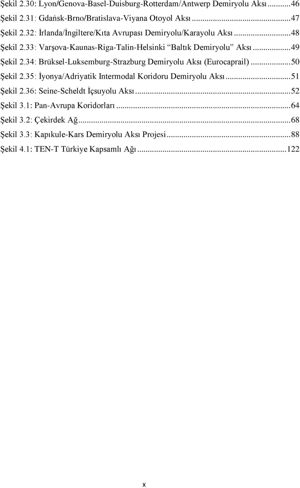 34: Brüksel-Luksemburg-Strazburg Demiryolu Aksı (Eurocaprail)... 50 ġekil 2.35: Ġyonya/Adriyatik Intermodal Koridoru Demiryolu Aksı... 51 ġekil 2.