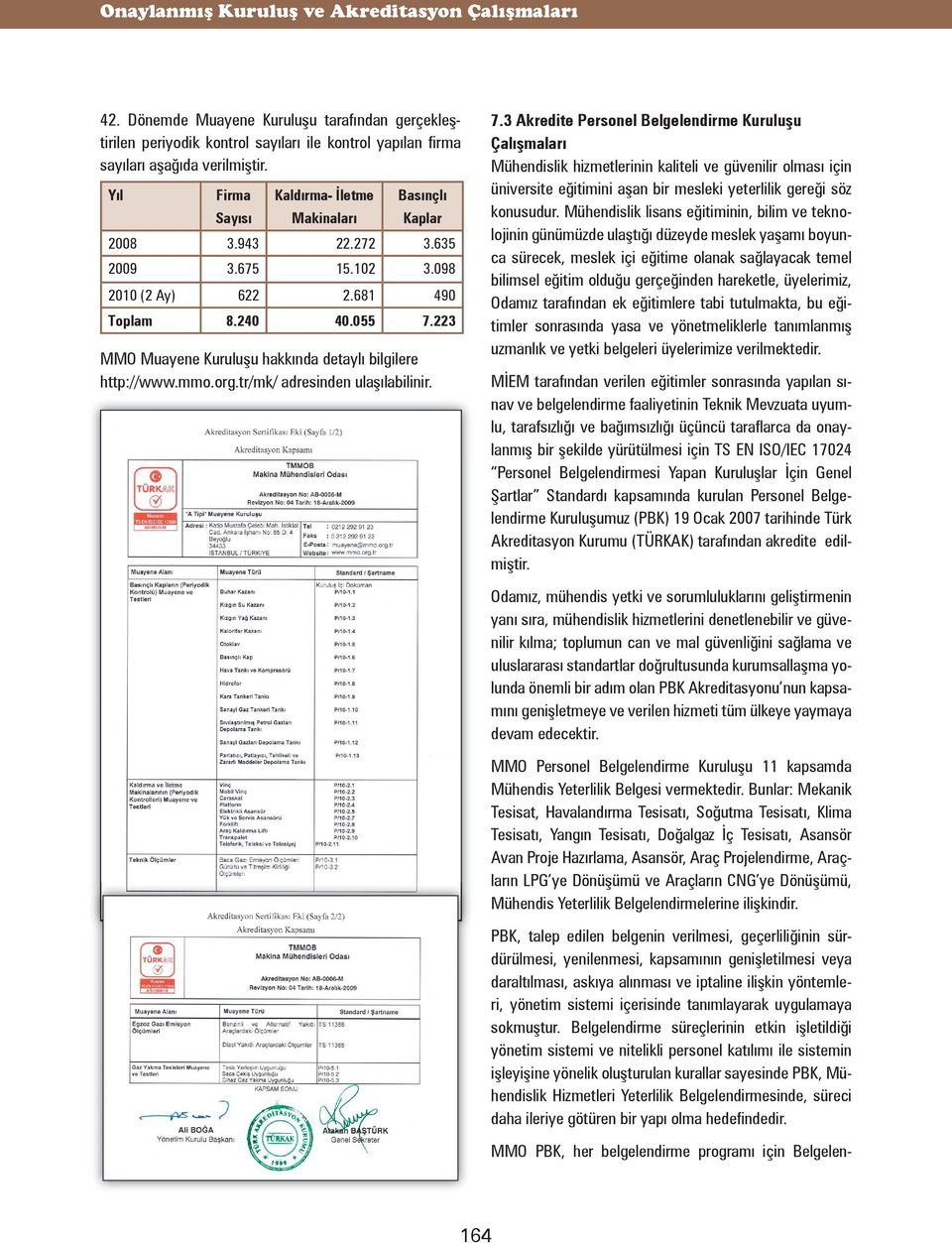 223 MMO Muayene Kuruluşu hakkında detaylı bilgilere http://www.mmo.org.tr/mk/ adresinden ulaşılabilinir. 7.