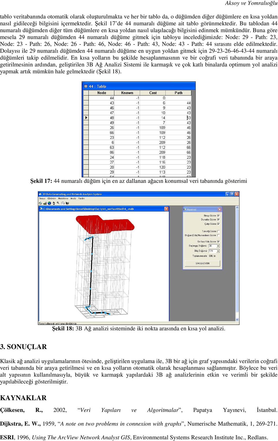 Buna göre mesela 29 numaralı düğümden 44 numaralı düğüme gitmek için tabloyu incelediğimizde: Node: 29 - Path: 23, Node: 23 - Path: 26, Node: 26 - Path: 46, Node: 46 - Path: 43, Node: 43 - Path: 44