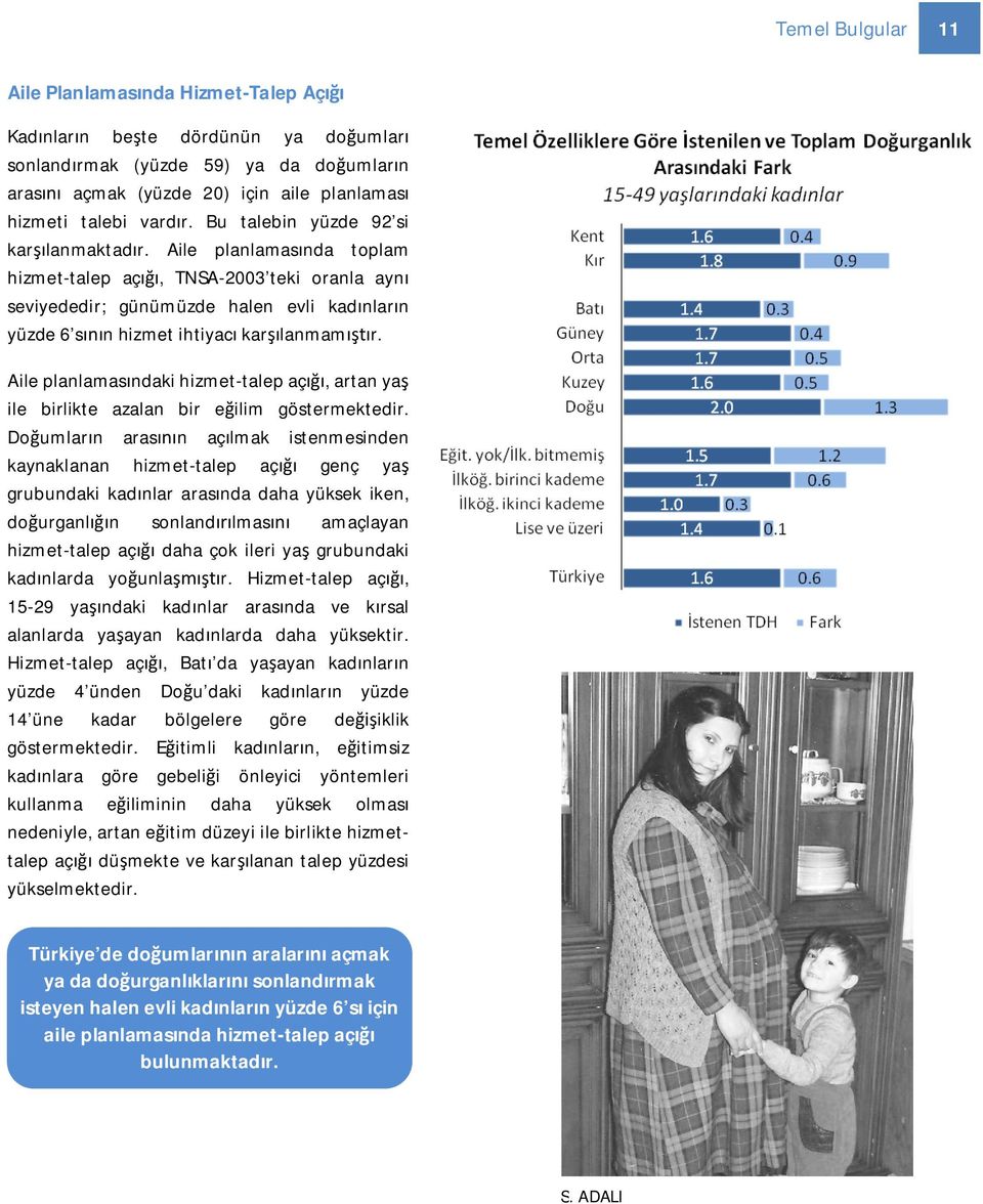 Aile planlamas ndaki hizmet-talep aç, artan ya ile birlikte azalan bir e ilim göstermektedir.