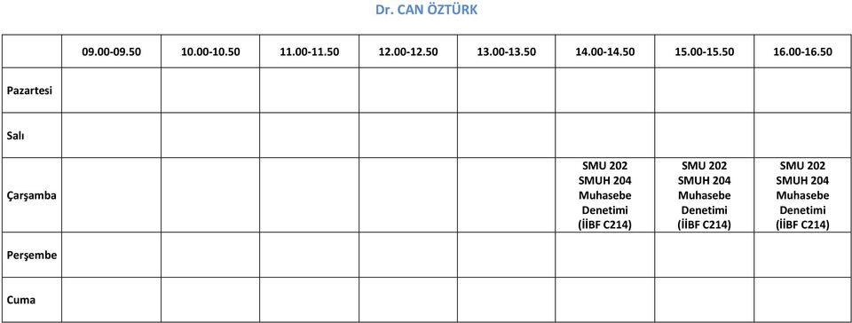 SMUH 204  SMUH 204 Muhasebe Denetimi