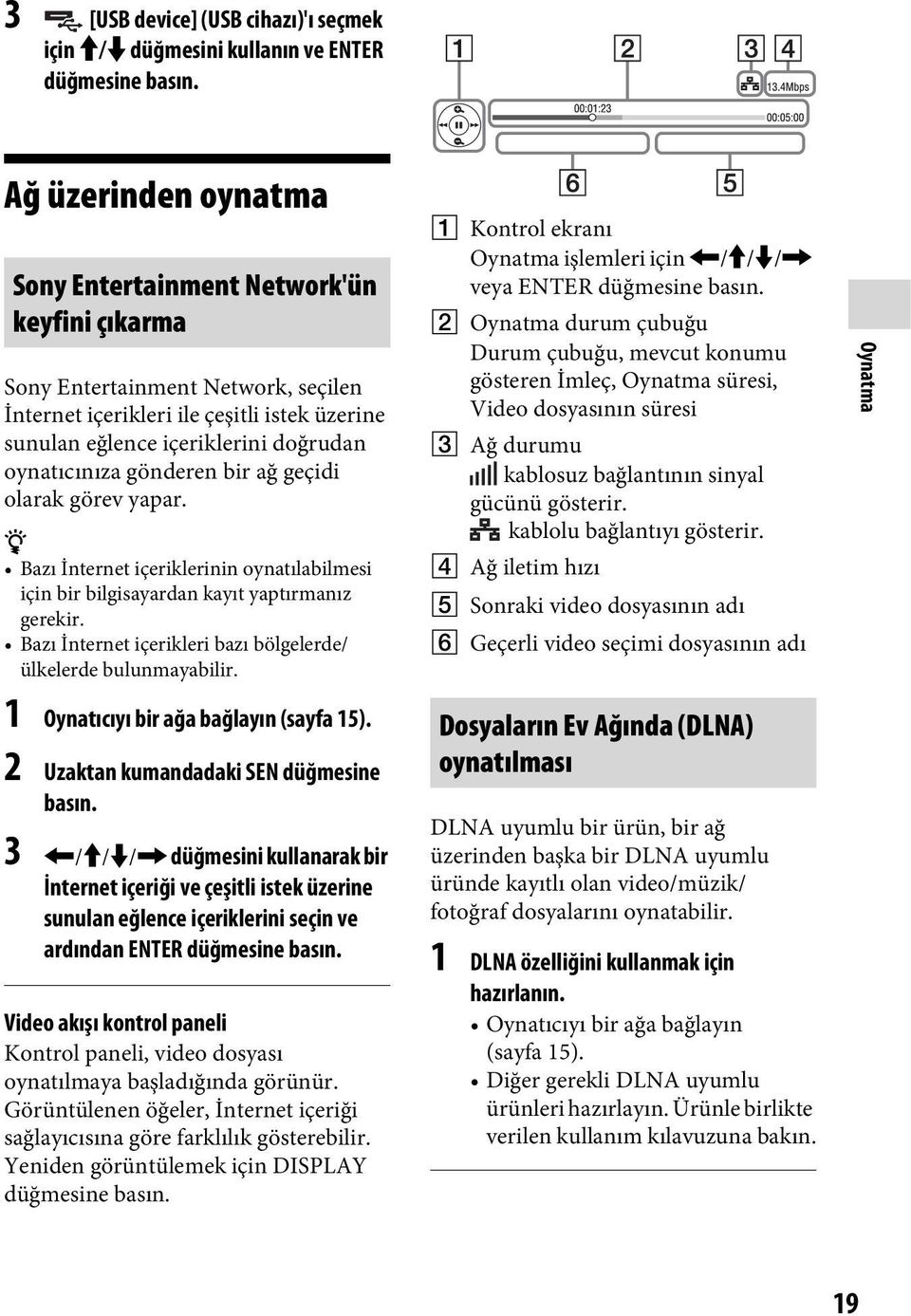 gönderen bir ağ geçidi olarak görev yapar. z Bazı İnternet içeriklerinin oynatılabilmesi için bir bilgisayardan kayıt yaptırmanız gerekir.