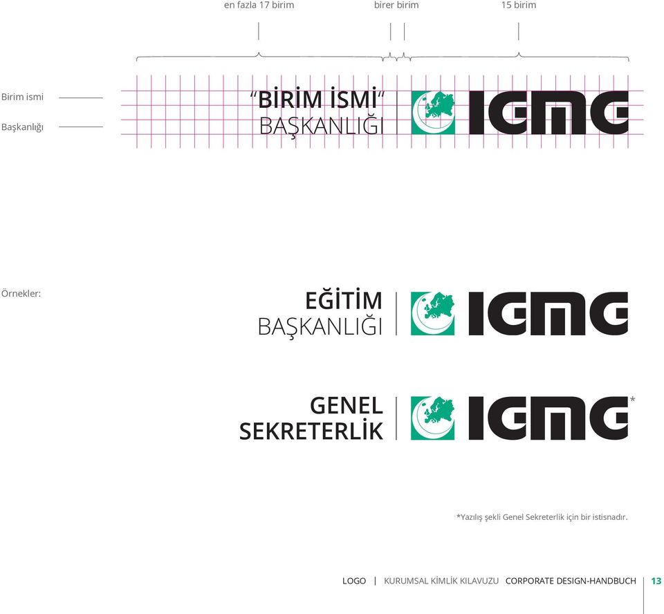 SEKRETERLİK * *Yazılış şekli Genel Sekreterlik için bir