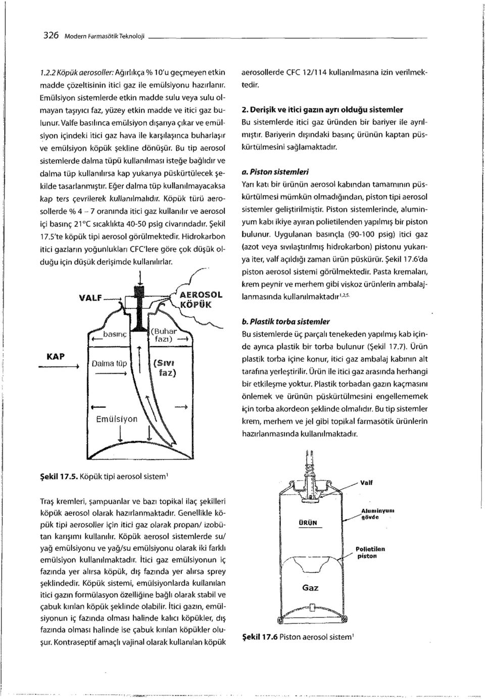 Valfe basılınca emülsiyon dışarıya çıkar ve emülsiyon içindeki itici gaz hava ile karşılaşınca buharlaşır ve emülsiyon köpük şekline dönüşür.