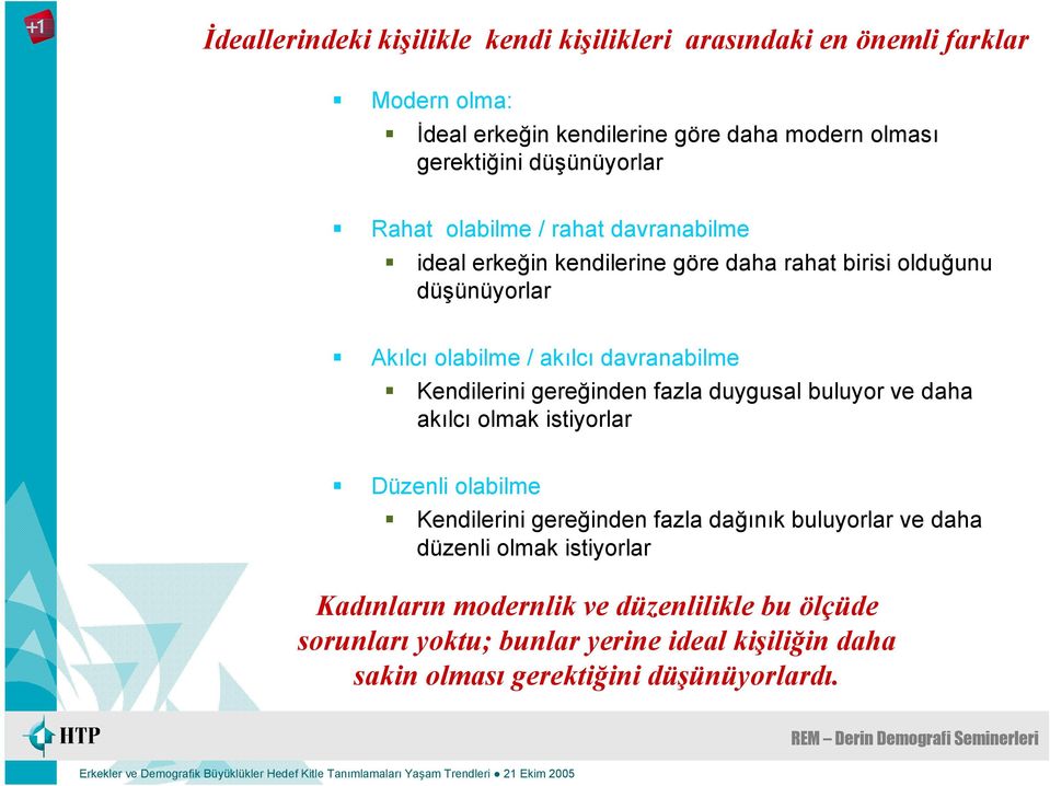 davranabilme Kendilerini gereğinden fazla duygusal buluyor ve daha akılcı olmak istiyorlar Düzenli olabilme Kendilerini gereğinden fazla dağınık