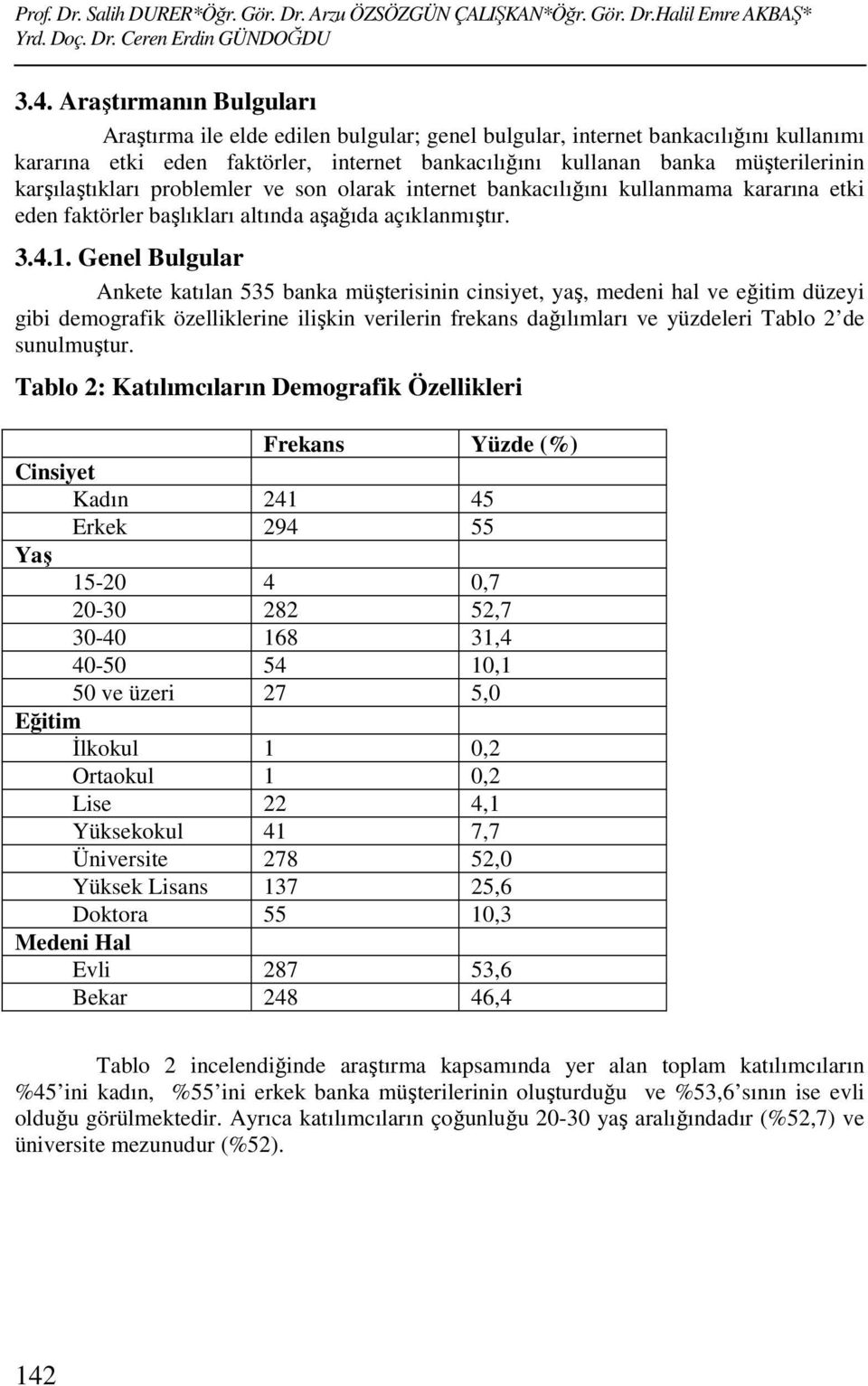 karşılaştıkları problemler ve son olarak internet bankacılığını kullanmama kararına etki eden faktörler başlıkları altında aşağıda açıklanmıştır. 3.4.1.