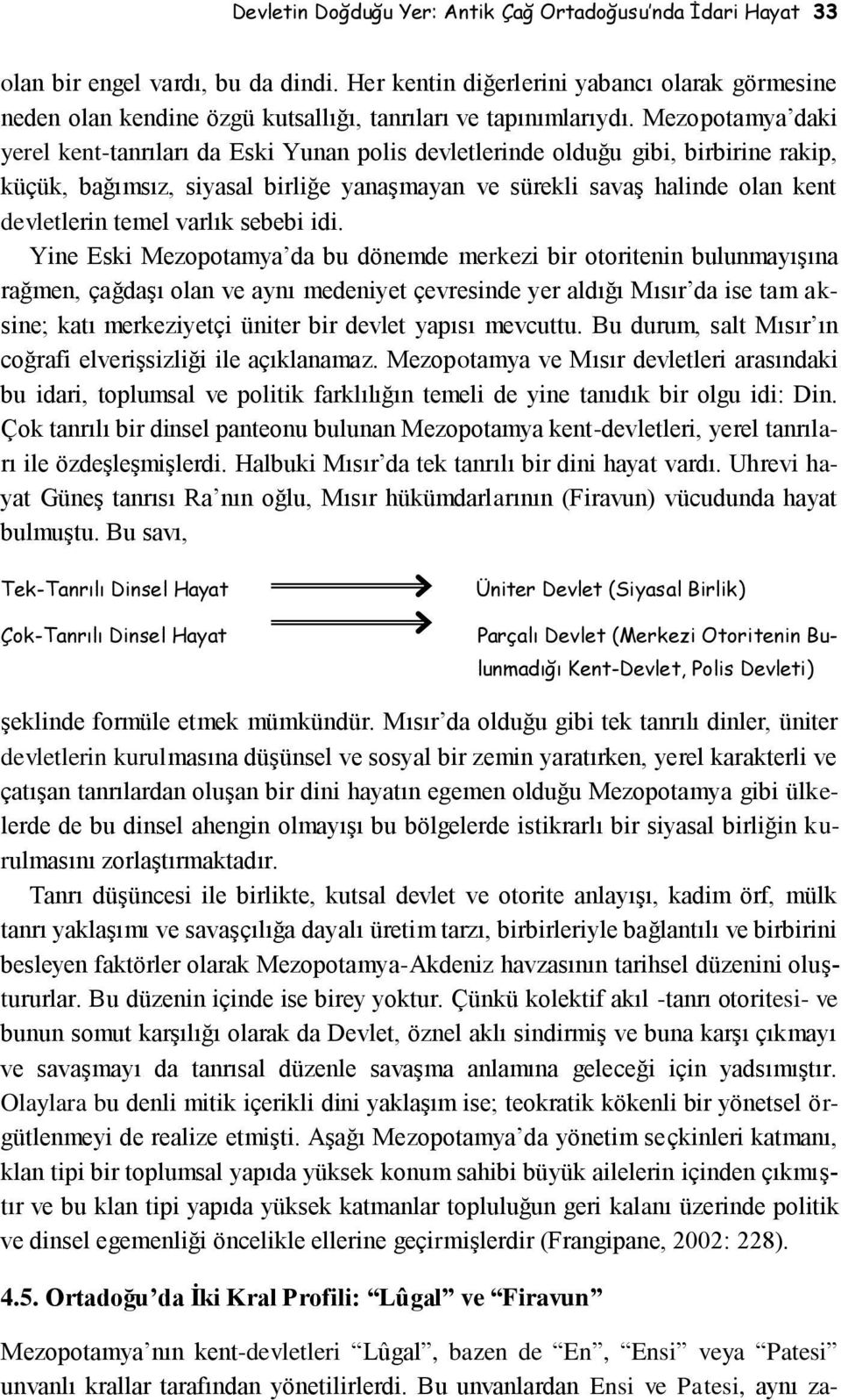 Mezopotamya daki yerel kent-tanrıları da Eski Yunan polis devletlerinde olduğu gibi, birbirine rakip, küçük, bağımsız, siyasal birliğe yanaşmayan ve sürekli savaş halinde olan kent devletlerin temel