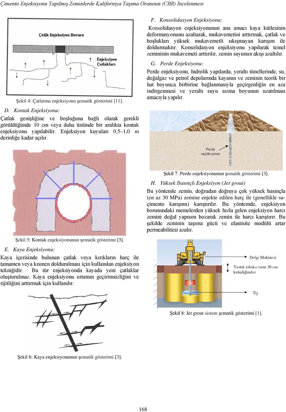 Enjeksiyon kuyuları 0,5 1,0 m derinliğe kadar açılır. F.
